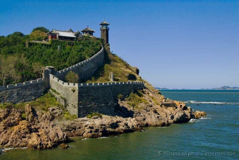 Penglai, coast, Shandong, pavilion